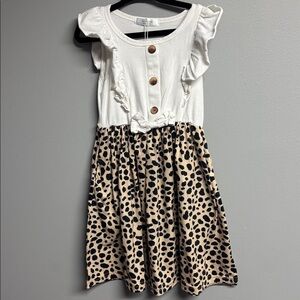 Stylish White and Black Polka Dot Kids Dress